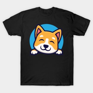 Cute Dog with Biden Harris Sign T-Shirt T-Shirt